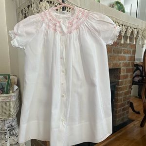 Antique Nathan Krauskopf  Infant girls Smocked Dress size 0-6 months
